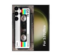 for Samsung Galaxy S23 Ultra Cassette Tape Case,Music Cassette Tape Retro Mixtape Vintage 70S 80S Samsung Case for Women Men Boys,Soft Silicone with Trendy Graphic Design Case for S23 Ultra Cassette