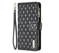 for Samsung Galaxy S24 FE Case, Zipper Flip Wallet Shockproof PU Leather Case for Women Girls with Zip Pocket Magnetic Clasp Viewing Kickstand Card Holder Cover for Samsung Galaxy S24 FE, Black