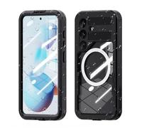 for Samsung Galaxy S25 Case IP68 Waterproof, Shockproof Heavy Duty Front and Back Cover [Camera Button Coverage] 360 Full Body Protective [Compatible with MagSafe] Military Bumper (Black)