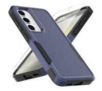 for Samsung Galaxy S25 Case,S25 Case,[Military Grade Drop Tested] with HD Screen Protector,Dual Layer Protective Heavy Duty Cell Phone Cover Non-Slip Shockproof Rugged Case for Galaxy S25 (Blue)