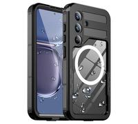 for Samsung Galaxy S25 Case Waterproof with Built-in Lens & Screen Protector, [IP68 Waterproof] [Military Drop Proof], Full Body Underwater Protective Clear Cover for Galaxy s25 (Black)