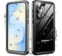 for Samsung Galaxy S25 FE Case Waterproof with Built-in Lens & Screen Protector, [IP68 Waterproof] [Military Drop Proof], Full Body Underwater Protective Clear Cover for Galaxy S25 FE (Black)