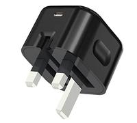 For Samsung Galaxy S25 FE Charger, USB C Fast Charger Plug 20W Foldable Type C PD Wall Charging Adapter UK 3 Pin Mains Phone charger (BLACK)