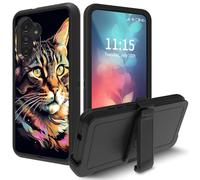 for Samsung Galaxy S25 Plus Case & Galaxy S24 Plus Case, with Swivel Belt Clip Heavy Duty Shockproof TPU Protection Phone Cover for Samsung S25 Plus/S24 Plus,Colorful Cats