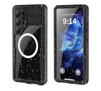 for Samsung Galaxy S25 Ultra Case IP68 Waterproof, Shockproof Heavy Duty Front and Back Cover [Camera Button Coverage] 360 Full Body Protective [Compatible with MagSafe] Military Bumper (Black)