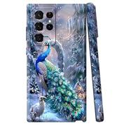 for Samsung Galaxy S25 Ultra Case Slim Hard PC Wireless Charging Shell Girls Women Men Lightweight Shockproof Drop Protective Anti-Scratch Phone Cover for Samsung S25 Ultra 5G 6.9" 2025, Cute Peacock