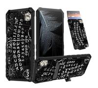 for Samsung Galaxy S26 Plus 5G Wallet Case with Kickstand & Card Holder, Rugged Shockproof Protection Slim Armor Cover Heavy Duty Drop Protection Case for Samsung S26 Plus, Black Ouija Board