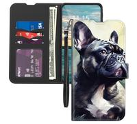 for Samsung Galaxy S26 Plus Case with Card Holder Wrist Strap,PU Leather Flip Folio Magnetic Clasp Kickstand,Drop Protection TPU Inner Cover for Galaxy S26 Plus,Funny Dog