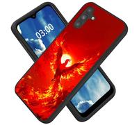 for Samsung Galaxy S26 Plus Case with Red Phoenix Sunset Pattern Design Ultra-Thin Black Soft TPU Silicone Shock Proof Protective Phone Case for Samsung S26 Plus 6.7 inch 2026