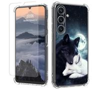 for Samsung Galaxy S26 Plus Clear Case 6.7" with Screen Protector [Wireless Charging][Anti-Yellowing][Drop Protection] Shockproof Slim Soft TPU Transparent Cover for Samsung S26+ Plus 2026,Wolves