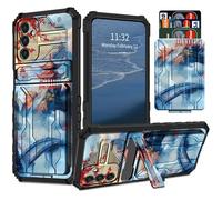 for Samsung Galaxy S26 Plus Phone Case 6.7" Wallet with Credit Card Holder & Kickstand Dual Layer Hybrid Cover Japan Sakura Blooms Design Heavy-Duty Protective Case for Samsung S26+ Plus 2026