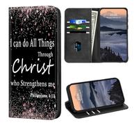 for Samsung Galaxy S26 Plus Wallet Case 6.7" with [RFID Blocking] Credit Card Holder Kickstand Strong Magnetic PU Leather Flip Card Slots Shockproof Phone Cover for Samsung S26+ Plus,Philippians 4-13
