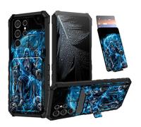 For Samsung Galaxy S26 Ultra 5G Wallet Case with Kickstand & Card Holder, Rugged Shockproof Military-Grade Slim Armor Cover Heavy Duty Drop Protection Case for Galaxy S26 Ultra, Skull Throne