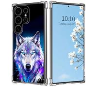 for Samsung Galaxy S26 Ultra Case with Purple Wolf with Blue Eyes Pattern Design Ultra-Thin Clear Soft TPU Silicone Shock Proof Protective Phone Cover Case for Samsung Galaxy S26 Ultra 6.9 inch 2026