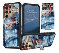 for Samsung Galaxy S26 Ultra Phone Case 6.9" Wallet with Credit Card Holder & Kickstand Dual Layer Hybrid Cover Japan Sakura Blooms Design Heavy-Duty Protective Case for Samsung S26 Ultra 2026