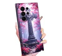 for Samsung Galaxy S26 Ultra Phone Case for Women Men Christian Cross Forest Design Slim Full-Body Rugged Hard PC Drop Shockproof Anti-Scratch Protective Cover for Samsung S26 Ultra 5G 6.9" 2026