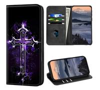 for Samsung Galaxy S26 Wallet Case 6.3" with [RFID Blocking] Credit Card Holder Kickstand PU Leather Strong Magnetic Flip Folio Card Slots Women Men Protective Phone Cover 2026,Christian Jesus Cross