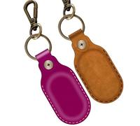 for SamSung Galaxy SmartTag 2 case cattlehide, Brown and Red