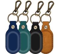 for Samsung Galaxy SmartTag 2 case Cattlehide, Brown+black+green+blue