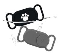 For Samsung Galaxy SmartTag2 Dog Collar Holders, 2pcs Waterproof Anti-Loss Protective Cover Sleeve for Pet Dog Cat Collar Silicone Case for Galaxy Smart Tag 2 Tracker Accessories