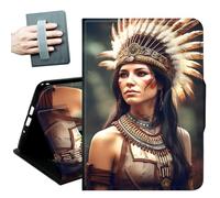 for Samsung Galaxy Tab A 10.1 Case 2019, Only Fit (SM-T510/ SM-T515/ SM-T517), with Hand Straps and Auto Wake/Sleep PU Leather Slim Multiple Angles Stand Smart Cover,Beautiful Woman