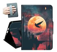 for Samsung Galaxy Tab A 10.1 Case 2019, Only Fit (SM-T510/ SM-T515/ SM-T517), with Hand Straps and Auto Wake/Sleep PU Leather Slim Multiple Angles Stand Smart Cover,Galaxy and Human