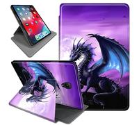 for Samsung Galaxy Tab A 8.0 2017 Model T380/T385 Case, 360 Degree Rotating Cover,PU Leather Folding Stand Cover with Auto Wake/Sleep,Purple Dragon