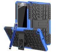 For Samsung Galaxy Tab A 8.0 2019 Case [SM-T290 SM-T295] Heavy Duty Armor Hybrid Shockproof Dual Layer Hard Cover (Blue)