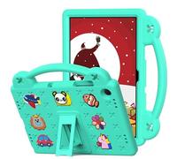 for Samsung Galaxy Tab A11+ PLUS Case 11 inch (2025) Kids Friendly, Handle with Stand, Cute DIY Cartoon, EVA Foam Lightweight Shockproof Tablet Cover, Green