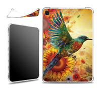 for Samsung Galaxy Tab A7 Lite 2021 8.7" SM-T220/T225/T227 Case, Slim Silicone Lightweight Clear Military-Grade Corners Shock Absorbent Case Soft TPU Cover, Hummingbird of Paradise