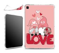 for Samsung Galaxy Tab A7 Lite 2021 8.7" SM-T220/T225/T227 Case, Slim Silicone Lightweight Clear Military-Grade Corners Shock Absorbent Case Soft TPU Cover, Love Valentine's Day