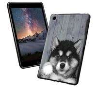 for Samsung Galaxy Tab A8 Case with Wood and Cute Dog Pattern Style Design Slim Soft Lightweight TPU Rubber Shock Proof Protective Tablet Case for Samsung Galaxy Tab A8 10.5 inch 2022