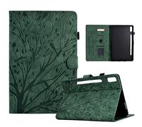 for Samsung Galaxy Tab A9 2023 Case Cover, Embossed Lucky Tree PU Leather Flip Protective Stand Card Slots Flip Smart Case Cover for Samsung Galaxy Tab A9 2023, green