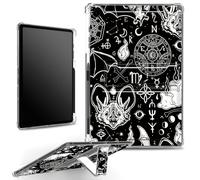 for Samsung Galaxy Tab A9 8.7" 2023 Release SM-X110/X115/X117 Case with Pen Holder, Clear Military-Grade Corners Shockproof Case with Built-in Kickstand Soft TPU Bumper, Mystical Bats