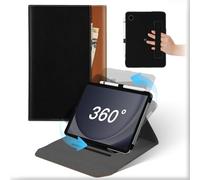For Samsung Galaxy Tab A9 8.7 inch 2023 Case, Leather 360°Rotating and Detachable Stand Folio Cover with Pencil Holder & Pocket, Flip Protective Tablet Case Galaxy Tab 8.7 inch 2023 Black Brown