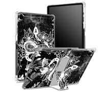 for Samsung Galaxy Tab A9 8.7 inch 2023 Model SM-X110/ X115/ X117 Case with Pen Holder, Transparent Back with Witchy Snake Moon, Corner Protection Shockproof Cover with Hard Kickstand