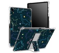 for Samsung Galaxy Tab A9+/A9 Plus 11 inch 2023 (SM-X210/X216/X218) Case with Pen Holder, Transparent Back with Fun Dinosaurs, Corner Shockproof Cover with Kickstand