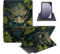 for Samsung Galaxy Tab A9+/A9 Plus 11 Inch 2024/2023 Case, 360° Rotating PU Leather Stand Cover with Auto Sleep/Wake, Shockproof TPU Backl, Green Monster Face