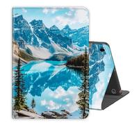 for Samsung Galaxy Tab A9 Case 8.7 Inch 2023 Model(SM-X110/X115/X117) Protective Sleeves,PU Leather Folio Multi-Angle Stand Cover w/Auto Wake/Sleep,Snowy Mountain