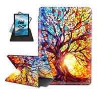 for Samsung Galaxy Tab A9 Case 8.7 inch 2023, Multi-Angle Rotating Stand Protective Smart Cover Auto Wake/Sleep Protective Rugged Cover,Colorful Life Tree