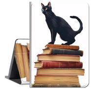 for Samsung Galaxy Tab A9 case 8.7 Inch 2023,Slim Lightweight Smart Shell Stand Cover with Auto Wake/Sleep Case for Samsung Galaxy Tab A9 8.7 inch 2023,Black Cat and Books