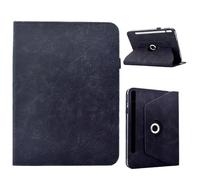 For Samsung Galaxy Tab S10 FE 10.9 Inch 2025/S9/S9 FE Case Slim PU Leather Stand Folding Folio Cover 360 Degree Rotating Stand Leather Cover Protective Shell and Pocket,Auto Wake/Sleep(Black)