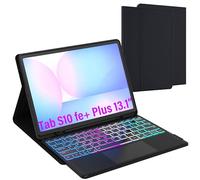 for Samsung Galaxy Tab S10 FE+ Plus 13.1" 2025 Keyboard Case: 7 Colors Backlit Trackpad Keyboard for 13.1-inch Galaxy Tab S10 FE+ - One-Click DEX Mode - Detachable Key Board Cover with Pen Holder