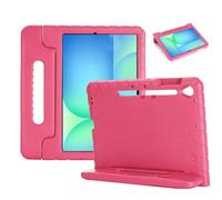 for Samsung Galaxy Tab S10 FE+ / S10 FE Plus 13.1 inch 2025 Kids Case, Light Weight EVA Full Protection Shockproof Cover Handle Stand Tablet Case Cover (Rose Red)