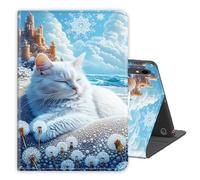 for Samsung Galaxy Tab S10 FE / S9 / S9 FE 5G Tablet Case Protective Sleeves,11''PU Leather Folio Multi-Angle Stand Cover w/Auto Wake/Sleep,for Streaming & TypingWinter Wonderland Cat