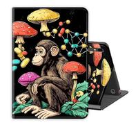 for Samsung Galaxy Tab S10 FE / S9 / S9 FE 5G Tablet Case Protective Sleeves,11''PU Leather Folio Multi-Angle Stand Cover w/Auto Wake/Sleep,Chimpanzee for Streaming & Typing