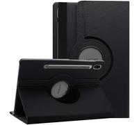 For Samsung Galaxy Tab S10 FE SM-X520 / SM-X526 / SM-X526B 10.9" PU Leather 360-Degree Rotating Stand Case Cover with Precise Cutouts for Full Access to Ports (Black)
