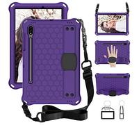 for Samsung Galaxy Tab S10 Lite 10.9 Inch 2025 SM-X400/X406 Tablet Case for Kids, Durable Lightweight EVA& PC Shockproof Handle Stand Cover, W Shoulder Strap (Purple)