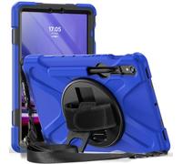 for Samsung Galaxy Tab S10 Lite 10.9 inch 2025 SM-X400/X406B Shockproof Case,Three-in-one Shatter-Resistant Shell, 360 Degree Rotating Multi-Function Grip Bracket (Blue)