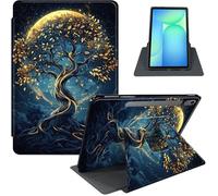 for Samsung Galaxy Tab S10 Lite / S10 FE / S9 FE 5G / S9 10.9'' / 11'' Case, PU Leather Stand Cover with Auto Sleep/Wake, Shockproof TPU Back for Full Protection, Tree of The Universe